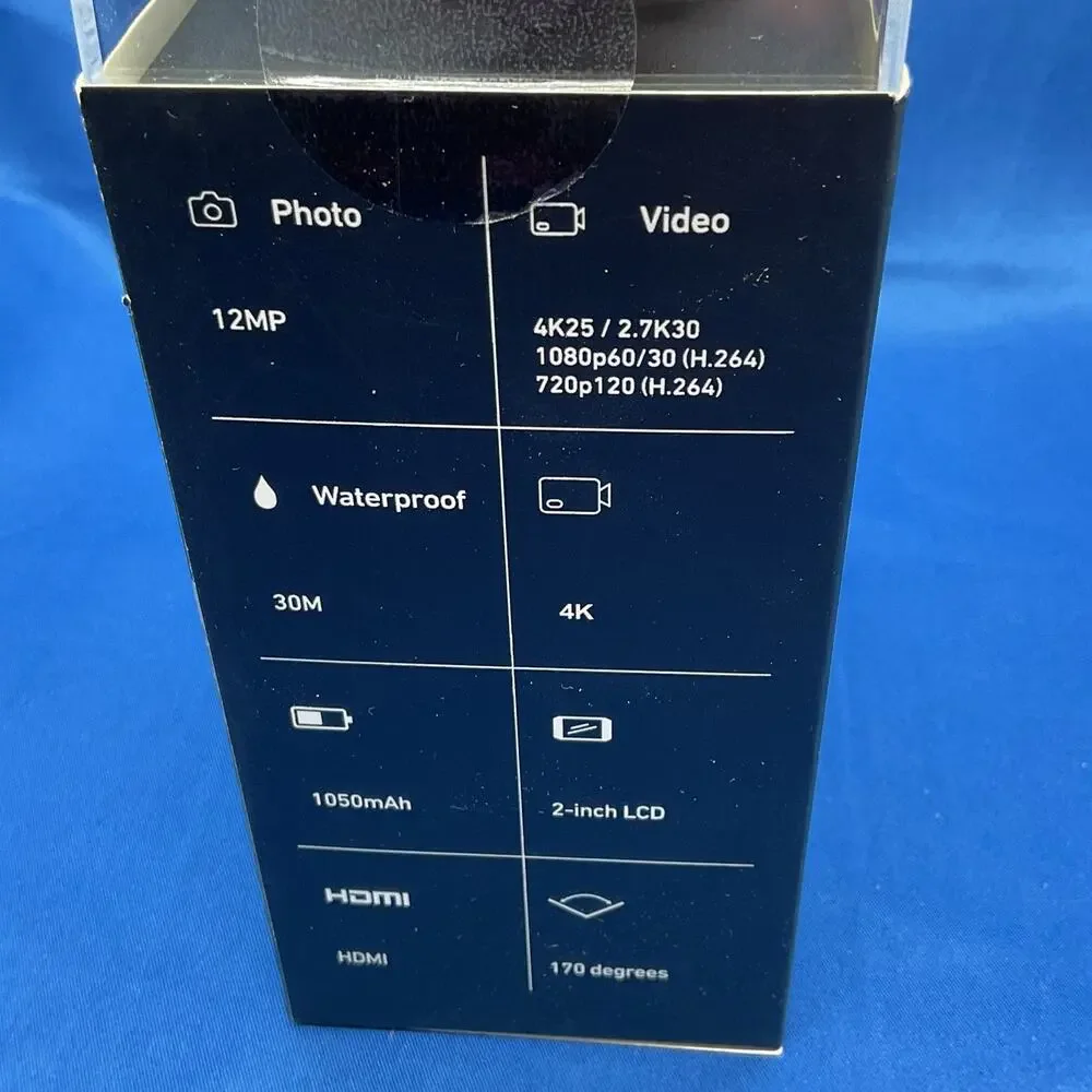 Sports Action Camera 4K Ultra HD 12MP Waterproof 30M NEW SEALED